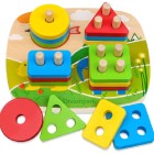 Recognize Colors with Stackable Wood Shapes