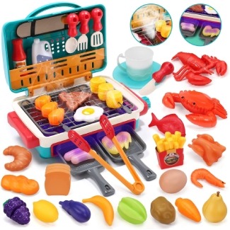 Toddler BBQ Grill Kitchen Cooking Playset