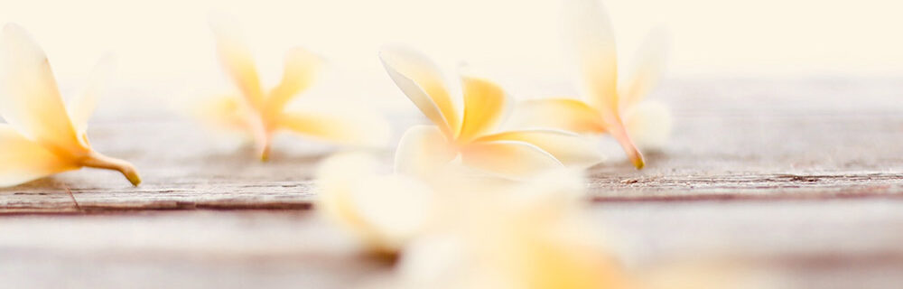 Flowers on a table at a spa