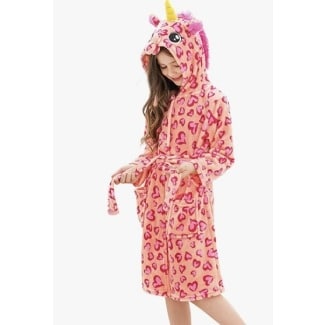 Unicorn Hooded Bathrobe