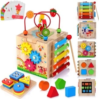 Wooden Activity Cube