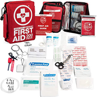 Swiss Safe 200-Piece Professional First Aid Kit