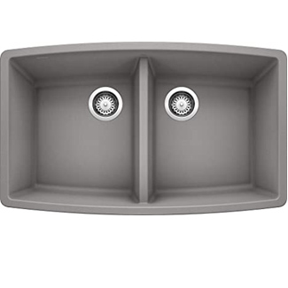 Blancho Metallic Gray Double Bowl Undermount