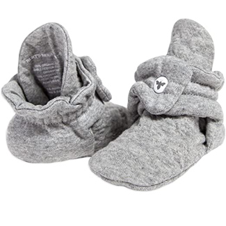 Burt's Bees Baby Unisex Baby Booties, Organic Cotton Adjustable Infant Shoes