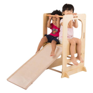 Climbing Play Tower Slide and Chalkboard