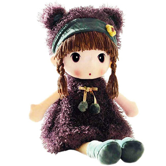 Hwd Kawaii 17 Inch Stuffed Plush Girl Toy Doll 