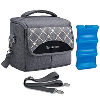 Lekebaby Breast Milk Cooler Bag With Contoured Ice Pack