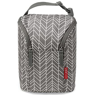 Skip Hop Insulated Breastmilk Cooler And Double Baby Bottle Bag