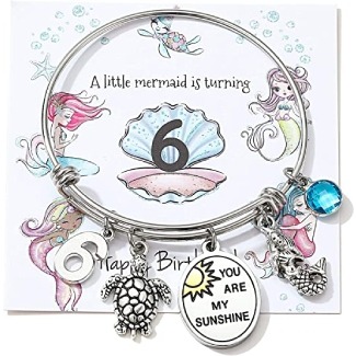 6th Birthday Mermaid Charm Bracelet