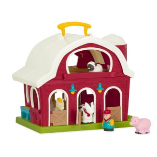 Battat-Big Red Barn- Animal Farm Playset For Toddlers