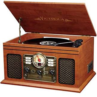 Victrola Nostalgic 6-In-1 Bluetooth Turntable Entertainment Center