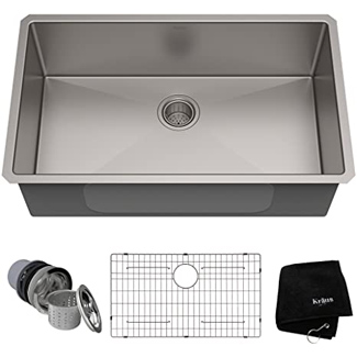 Kraus Standard Pro 32-Inch 16 Gauge Undermount Single Bowl