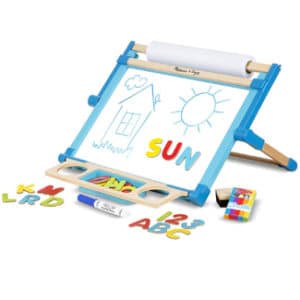 Melissa & Doug Double-Sided Tabletop Easel, Multi Color