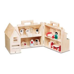 Melissa & Doug Fold & Go Wooden Dollhouse