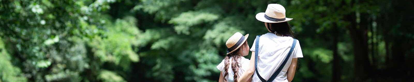 Mother with 6-year-old daughter