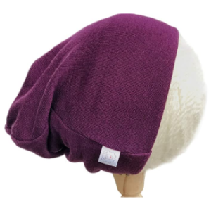 Pure Organic Merino Wool Hat, Slouchy Beanie, Toque, Knit Cap, Skully, Balaclava