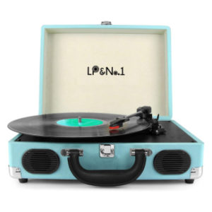 LP&No.1 Portable Suitcase Turntable with Stereo Speaker