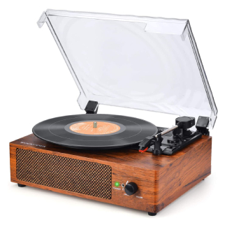 Wockoder Turntable Vinyl Record Player