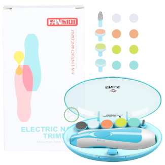 Fansidi Electric Baby Nail File Clipper With 10 Grinding Heads 8 Sandpapers