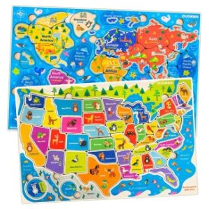 Wooden World Map Puzzles