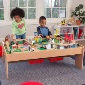 KidKraft Waterfall Mountain Train Set and Table (120 Pieces)