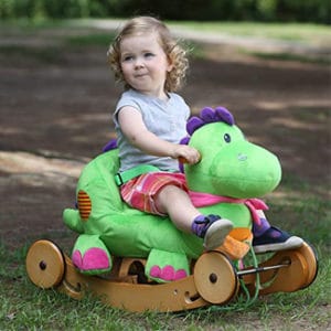 LA Bebe Dino Rocking Horse
