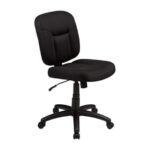 AmazonBasics Upholstered Low-Back Swivel Chair