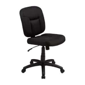 AmazonBasics Upholstered Low-Back Swivel Chair