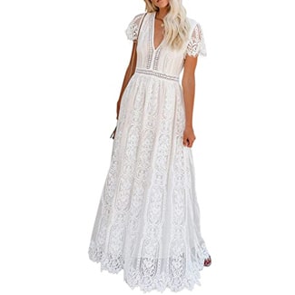Bdcoco Floral Lace Maxi Dress 