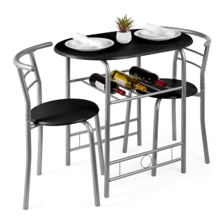 Best Choice Products 3-Piece Wooden Round Table &Amp; Chair Set