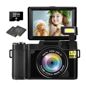 Digital Vlogging Camera with Flip Screen