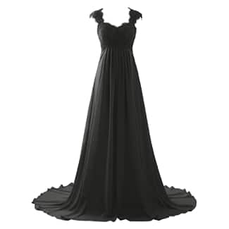 Erosebridal Sleeveless Chiffon Wedding Dress