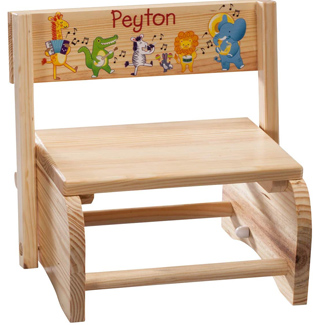 Personalized Children’s Step Stool and Chair