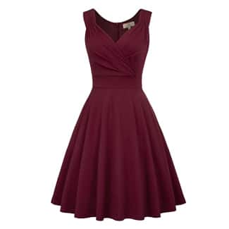 Grace Karin Vintage Sleeveless V-Neck Cocktail Swing Dress