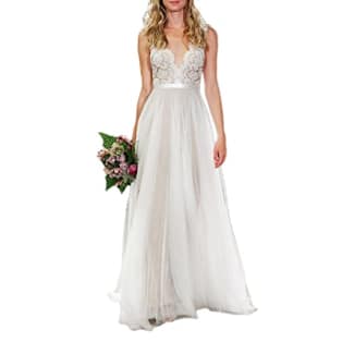 Ikerenwedding A-Line Tulle Dress