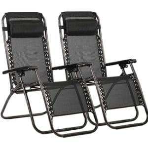 FDW Zero Gravity Patio Lounge Recliners (Set of 2)