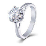 TransGems Moissanite Simulated Diamond Engagement