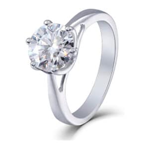 TransGems Moissanite Simulated Diamond Engagement