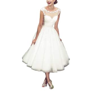 Abaowedding Vintage Short Lace Wedding Dress