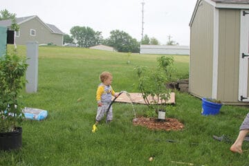 gardening at our home in iowa