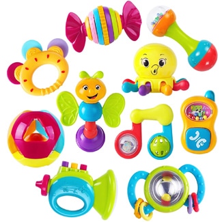 Iplay, Ilearn 10 Piece Baby Rattles