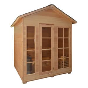 Canadian Red Cedar 4 Person Indoor/Outdoor Wet/Dry Sauna
