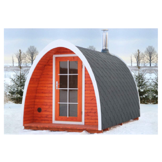Igloo 8-Person Outdoor Sauna With Wood Burning Or Harvia Heater