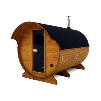 6-8 Person Wood-Burning Or Harvia Heater Barrel Sauna