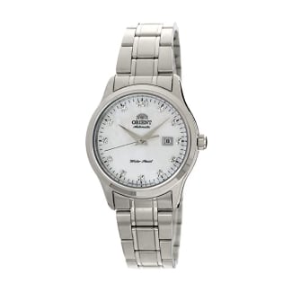 Orient Charlene Classic Automatic Pearl Dial Swarovski Crystal Steel Watch