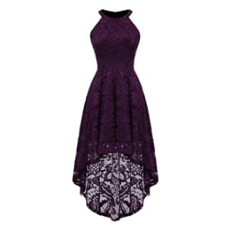Dressystar Women's Halter Floral Lace Cocktail Party Dress