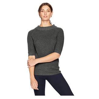 Lark &Amp; Ro Women's Sweater Half Sleeve Cashmere Sweater