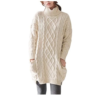 Liny Xin Women's Cashmere Knitted Turtleneck Sweater