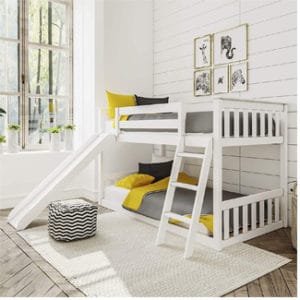 Max & Lily Twin Bunk Bed with Slide