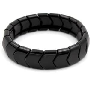 Power Ionics Health Black Tourmaline Stretch Bracelet